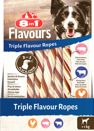 8in1 Przysmak FLAVOURS Triple Flavour Ropes