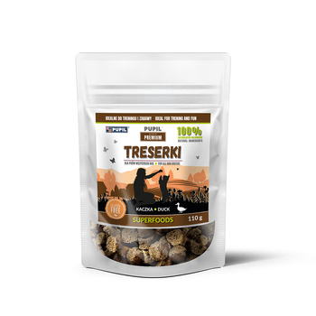 Treserki dla psa PUPIL Premium All Breeds kaczka 110g