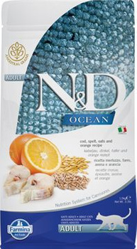 FARMINA ND OCEAN CAT CODFISH SPELT OATS ORANGE ADULT 1.5KG