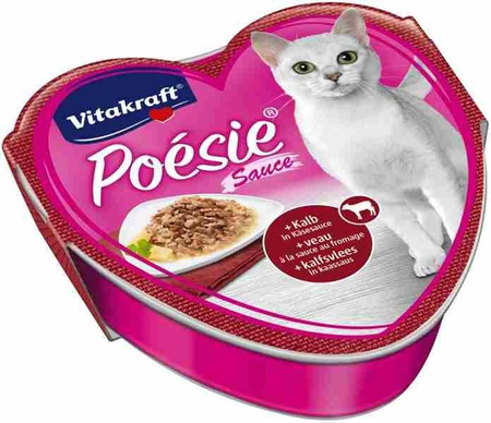 VITAKRAFT KOT 85g tacka POESIE CIELĘCINA  SER sos /15