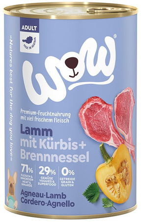 WOW Lamm mit Kürbis - jagnięcina z dynią i pokrzywą 400g