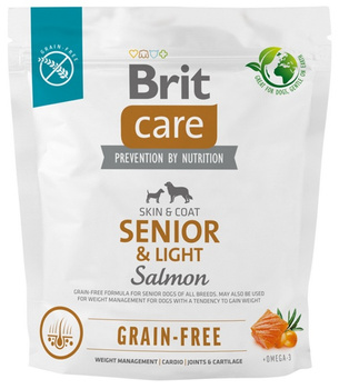 BRIT CARE PIES 1kg SENIOR LIGHT & SALMON  GRAIN-FREE /10*