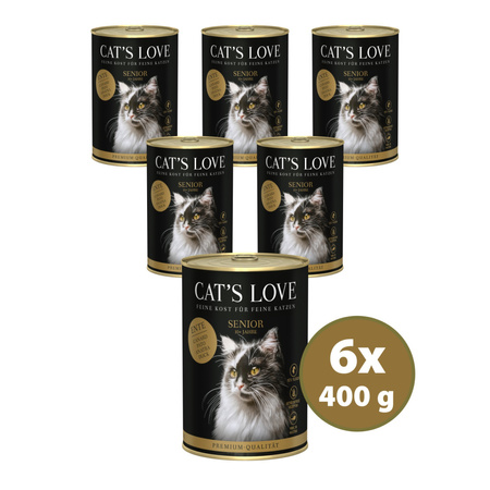 CAT'S LOVE Senior Ente - kaczka z olejem z krokosza i lubczykiem 400g