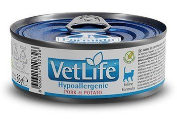 FARMINA Vet Life Hypoallergenic Pork Potato mokra karma dla kota 85 g