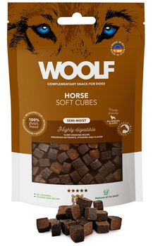 WOOLF SOFT przys.PIES 100g MONOPROTEIN    CUBES HORSE