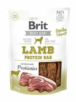 BRIT PIES 200g SNACK JERKY LAMB PROTEIN  BAR /8