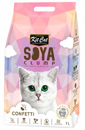 KIT CAT ŻWIREK ECO SOYACLUMP CONFETTI 7L 2,5KG