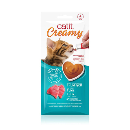 CatIt Creamy Tuna, mokry przysmak, dla kota, tuńczyk, 4szt/opak