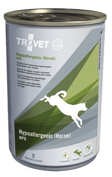 TROVET PIES pusz.400g HPD HYPOALLERGENIC  HORSE (konina) /6