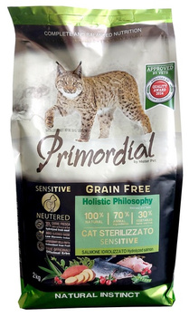 Primordial Cat Grain Free Neutered Sensitive Salmon 2kg