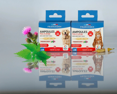 FRANCODEX Ampułki zdrowa skóra dla psów i szczeniąt x18