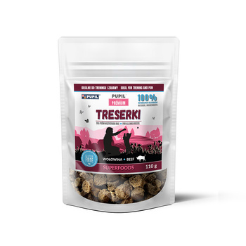 Treserki dla psa PUPIL Premium All Breeds wołowina 110g