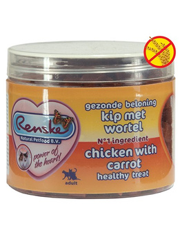 Renske Cat Healthy Mini Treat Chicken and carrot - przysmaki dla kotów - kurczak z marchwią (100 g)