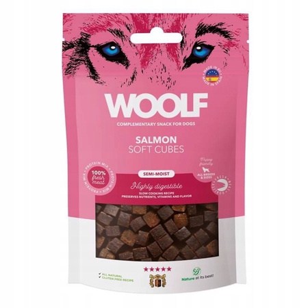 WOOLF SOFT przysmak PIES 100g             MONOPROTEIN MIX CUBES SALMON