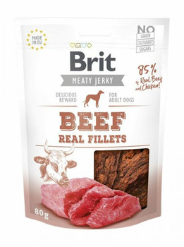 BRIT PIES 200g SNACK JERKY BEEF FILLETS  /8