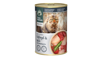 PURE NATURE CAT Senior Geflügel Wild - drób z dziczyzną i rozmarynem dla kota seniora 400g