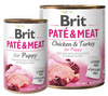 BRIT puszka 800g PATE&MEAT  PUPPY /6