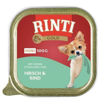 RINTI GOLD tacka 100g MINI JELEŃ  WOŁOWINA /16