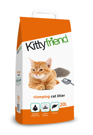 Kittyfriend, żwirek, dla kota, bentonit, 20L, zbrylający