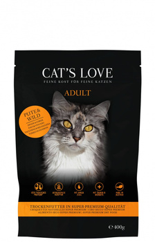 CAT'S LOVE Pute Wild - sucha karma dla kota z indykiem i dziczyzną (400g)