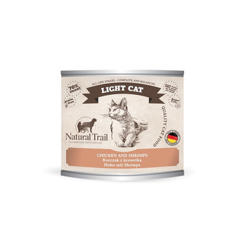 NATURAL TRAIL Cat 200g Light Chicken, Shrimps puszka 5+1