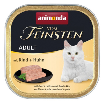 Animonda vom Feinsten Cat Adult Wołowina z Kurczakiem tacka 100g