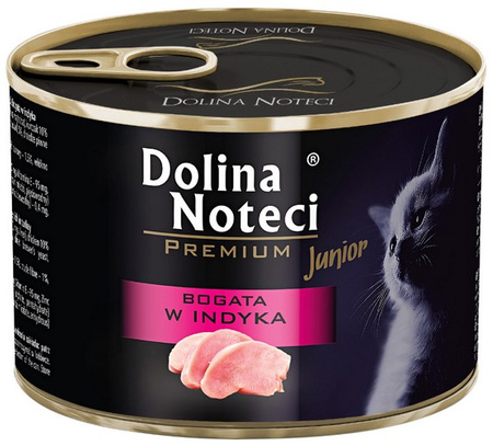 Dolina Noteci Premium Kot Junior Bogata w indyka puszka 185g