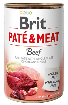 BRIT puszka 400g PATE&MEAT BEEF /6