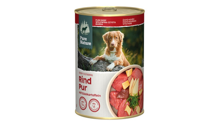 PURE NATURE DOG Rind Pur - wołowina z batatami i jabłkami dla dorosłych psów (400g)