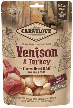 CARNILOVE RAW FREEZE-DRIED SNACKS VENISO ON&TURK 60g