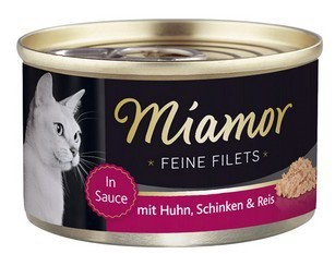 MIAMOR KOT pusz.100g FILETS KURA SZYNKA  w galaretce /24