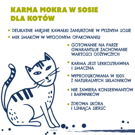 Karma mokra dla kota TEO bogata w królika + cielęcinę 4 x 85 g