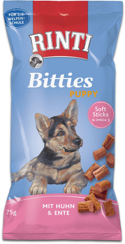 RINTI BITTIES SNACKS PUPPY 75g KURA /     KACZKA     /16