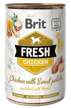 Brit Fresh Dog Chicken with Sweet Potato puszka 400g