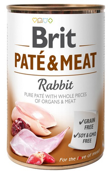 BRIT puszka 400g PATE&MEAT RABBIT /6