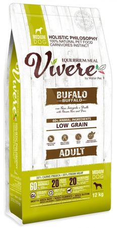 Vivere Dog Medium Adult Buffalo 3kg