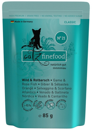 Catz Finefood Classic N.21 Dziczyzna i Karmazyn saszetka 85g