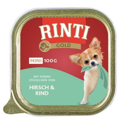 RINTI GOLD tacka 100g MINI JELEŃ  WOŁOWINA /16