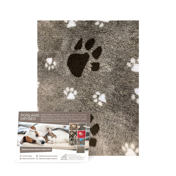 DRY BED Legowisko 100x75 big paw szary/czarny - 10075 BP GY