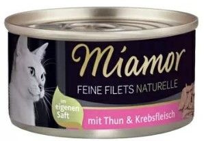 MIAMOR KOT pusz.80g FILETS TUŃCZYK KRAB  w sosie własnym /24