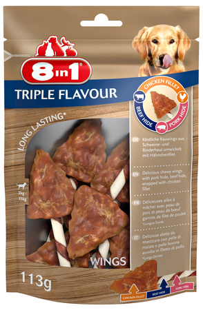 8in1 Przysmak dla psa skrzydełka Triple Flavour Wings 6 szt.