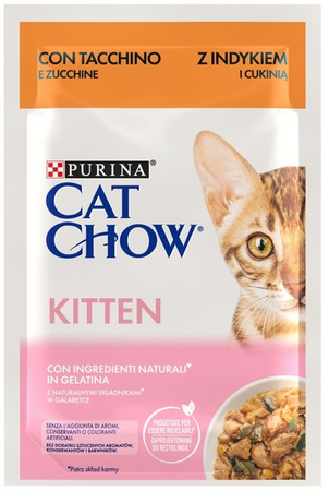 Purina Cat Chow Kitten Indyk i cukinia saszetka 85g