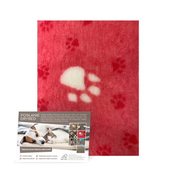 DRY BED Legowisko 100x75 big paw różowy - 10075 BP PK