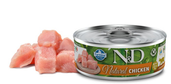 FARMINA N&D CAT NATURAL TUNA & CHICKEN  80 gr