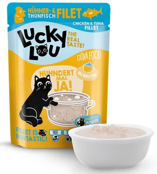 Lucky Lou Extrafood Kurczak i tuńczyk w bulionie saszetka 70g