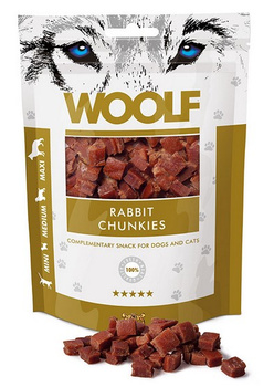 WOOLF przys.PIES 100g RABBIT CHUNKIES