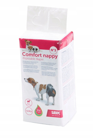 SAVIC-PIELUCHY NAPPY T3 34-48cm 12szt/12