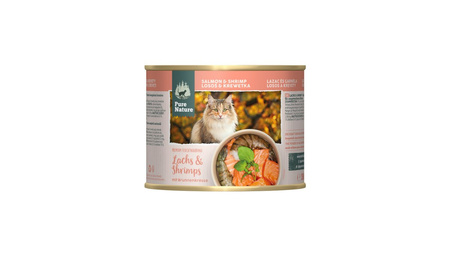 PURE NATURE CAT Lachs Shrimps - łosoś z krewetkami dla dorosłych kotów 190g