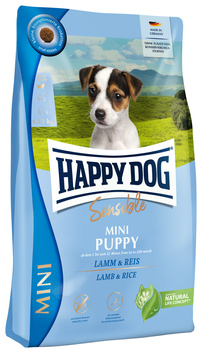 HappyDog Sensible Mini Puppy, karma sucha, dla szczeniąt od 4 tyg., jagnięcina/ryż, 800 g