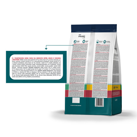 Karma sucha dla kota PUPIL Prime bogata w wołowinę z warzywami 1,5 kg